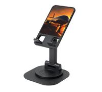 EdWal Airplane At Sunset Print Adjustable Foldable Phone Stand,360 Rotating Cell Phone Holder For Desk,Travel Essentials
