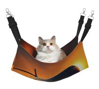 EdWal airplane at sunset print Soft Sleeping Hammock Cat Hammock for Cage Hanging,Pet Hammock Bed Adjustable for Small Animals