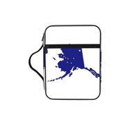 EdWal Alaska State Flag Map Print Bible Case Cosmetic Bag with Sturdy Handle Wash Bag Tablet Sleeve Small Tool Bag for Books