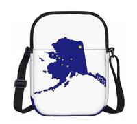 Edwal Alaska State Flag Map Print Small Crossbody Bag For Women Waterproof Phone Purse With Adjustable Strap For Travel Work