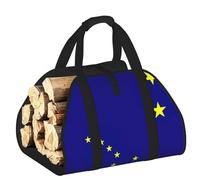 EdWal Alaska State Flag Print Log Carrier Bag with Open Sides Wood Log Holder for Fireplace Tote Bag Fireplace Accessory