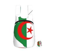 Edwal Algeria Flag Map Print Foldable Backpack Lightweight Hiking Bag Soft Travel Backpack Rucksack For Work And Gym