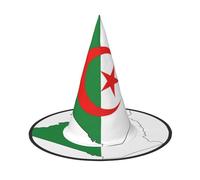 EdWal Algeria Flag Map Print Halloween Witch Hat Costume Accessory Women Hats For Halloween Party Cosplay For Home, Yard,