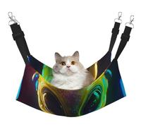 EdWal Alien Planet print Soft Sleeping Hammock Cat Hammock for Cage Hanging,Pet Hammock Bed Adjustable for Small Animals