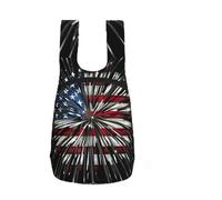 EdWal American Flag Firework Print Foldable Backpack Lightweight Hiking Bag Soft Travel Backpack Rucksack For Work And Gym