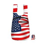 EdWal American Flag Patriotic Print Foldable Backpack Lightweight Hiking Bag Soft Travel Backpack Rucksack For Work And Gym