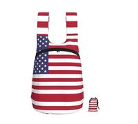 EdWal American Flag Print Foldable Backpack Lightweight Hiking Bag Soft Travel Backpack Rucksack For Work And Gym