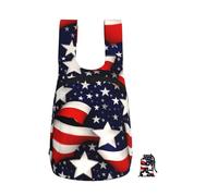 EdWal American Flag Stars Stripes Print Foldable Backpack Lightweight Hiking Bag Soft Travel Backpack Rucksack For Work And Gym