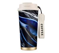 EdWal American Thin Blue Line Flag3 Print Insulated Stainless Steel Travel Coffee Mug,Coffee Cups with Lids, for Hot Cold Drinks