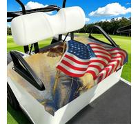 Edwal American Usa Flag Eagle Art Print Durable Seat Towel Blanket For Golf Cart 2-Seat Buggy Protector Golf Buggy Accessory