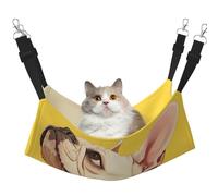 EdWal animal dog french bulldog print Soft Sleeping Hammock Cat Hammock for Cage Hanging,Pet Hammock Bed Adjustable for Small Animals