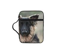 EdWal Animal German Shepherd Print Bible Case Cosmetic Bag with Sturdy Handle Wash Bag Tablet Sleeve Small Tool Bag for Books