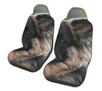 EdWal Animal German Shepherd Print Front Seat Covers, Easy To Install Two Car Seat Protector Cover Set Accessories Auto Trucks Suv