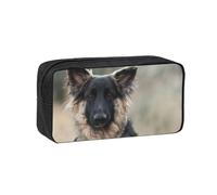 EdWal Animal German Shepherd Print Pen Organizer Bag Pouch Large Capacity Pencil Case with Zipper Durable Pen Case for Stationery