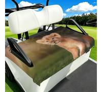 Edwal Art Lion Print Durable Seat Towel Blanket For Golf Cart 2-Seat Buggy Protector Golf Buggy Accessory