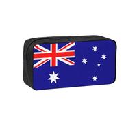 EdWal Australian Flag Print Pen Organizer Bag Pouch Large Capacity Pencil Case with Zipper Durable Pen Case for Stationery
