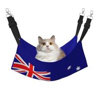 EdWal Australian flag print Soft Sleeping Hammock Cat Hammock for Cage Hanging,Pet Hammock Bed Adjustable for Small Animals