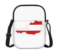 Edwal Austrian Flag Map Print Small Crossbody Bag For Women Waterproof Phone Purse With Adjustable Strap For Travel Work