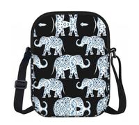Edwal Aztec Elephant Print Small Crossbody Bag For Women Waterproof Phone Purse With Adjustable Strap For Travel Work