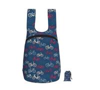 EdWal Bikes Bicycle Cycling Print Foldable Backpack Lightweight Hiking Bag Soft Travel Backpack Rucksack For Work And Gym