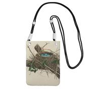 EdWal Birds Nest Print Crossbody Bag For Women, Mini Phone Purses, Cute Phone Wallet, For Hiking Travel Gift