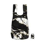 EdWal Black And White Marble Texture Print Foldable Backpack Lightweight Hiking Bag Soft Travel Backpack Rucksack For Work And Gym