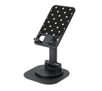 EdWal Black And White Polka Dot Print Adjustable Foldable Phone Stand,360 Rotating Cell Phone Holder For Desk,Travel Essentials