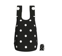 EdWal Black And White Polka Dot Print Foldable Backpack Lightweight Hiking Bag Soft Travel Backpack Rucksack For Work And Gym