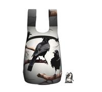 EdWal Black Crow Birds On A Branch Print Foldable Backpack Lightweight Hiking Bag Soft Travel Backpack Rucksack For Work And Gym