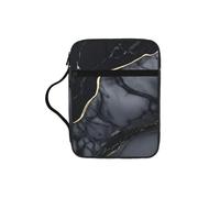 EdWal Black Marble Print Bible Case Cosmetic Bag with Sturdy Handle Wash Bag Tablet Sleeve Small Tool Bag for Books
