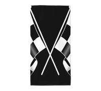 EdWal Black White Formula Checkered Flags Pattern Print Bath Towel(30 * 61cm Or 35 * 70cm), Lightweight Moisture Absorbing And Quick Dry Bath Sheet