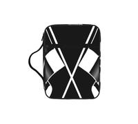 EdWal Black White Formula Checkered Flags Pattern Print Bible Case Cosmetic Bag with Sturdy Handle Wash Bag Tablet Sleeve Small Tool Bag for Books