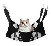 EdWal Black White Formula Checkered Flags Pattern print Soft Sleeping Hammock Cat Hammock for Cage Hanging,Pet Hammock Bed Adjustable for Small Animals