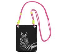EdWal Black & White Zebra Print Crossbody Bag For Women, Mini Phone Purses, Cute Phone Wallet, For Hiking Travel Gift