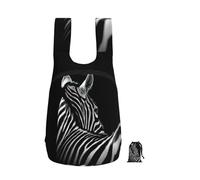 EdWal Black & White Zebra Print Foldable Backpack Lightweight Hiking Bag Soft Travel Backpack Rucksack For Work And Gym