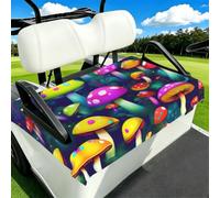 Edwal Bright Mushrooms Art Print Durable Seat Towel Blanket For Golf Cart 2-Seat Buggy Protector Golf Buggy Accessory
