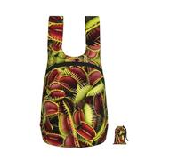 EdWal Carnivorous Plant Print Foldable Backpack Lightweight Hiking Bag Soft Travel Backpack Rucksack For Work And Gym