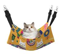 EdWal Cartoon Alpaca Cute Animal print Soft Sleeping Hammock Cat Hammock for Cage Hanging,Pet Hammock Bed Adjustable for Small Animals