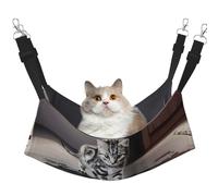 EdWal Cat Pictures Big Tiger print Soft Sleeping Hammock Cat Hammock for Cage Hanging,Pet Hammock Bed Adjustable for Small Animals