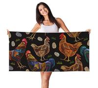 EdWal Chicken Print Print Spa Bath Towels 70cm X 140cm,Soft Quick Drying Beach Towels For Bathroom,Gym,Travel