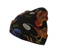 EdWal Chicken Print Print Womens Knit Beanie Hat Warm Winter Hats for Women Men Soft Cuffed Beanie Hat Unisex Black