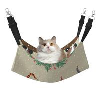 EdWal Christmas Gnomes print Soft Sleeping Hammock Cat Hammock for Cage Hanging,Pet Hammock Bed Adjustable for Small Animals