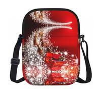 Edwal Christmas Magic Print Small Crossbody Bag For Women Waterproof Phone Purse With Adjustable Strap For Travel Work