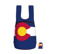 Edwal Colorado Flag Print Foldable Backpack Lightweight Hiking Bag Soft Travel Backpack Rucksack For Work And Gym