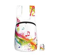 EdWal Colorful Music Notes Print Foldable Backpack Lightweight Hiking Bag Soft Travel Backpack Rucksack For Work And Gym