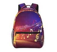EdWal Colorful Music Notes Print Hiking Backpack Laptop Backpack For Men Women Waterproof Rucksack Easy To Clean Travel Bag