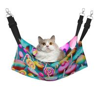 EdWal Colorful Sweet Lollipop Cupcake Donut print Soft Sleeping Hammock Cat Hammock for Cage Hanging,Pet Hammock Bed Adjustable for Small Animals
