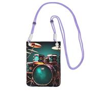EdWal Cool Drum Set Print Crossbody Bag For Women, Mini Phone Purses, Cute Phone Wallet, For Hiking Travel Gift