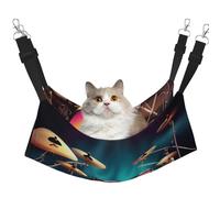 EdWal Cool Drums Set print Soft Sleeping Hammock Cat Hammock for Cage Hanging,Pet Hammock Bed Adjustable for Small Animals