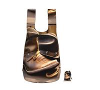 Edwal Cowboy Hat And Boots Print Foldable Backpack Lightweight Hiking Bag Soft Travel Backpack Rucksack For Work And Gym